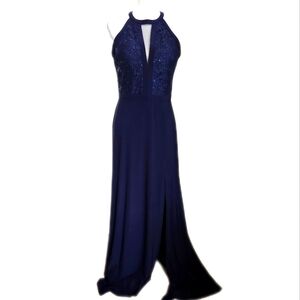 Night Way Collections Navy Blue Prom Dress